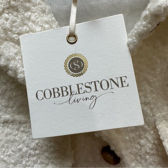 NWT Cobblestone Living Cardigan Vest Button Down Cream Cottage Farm Large - Picture 6 of 7
